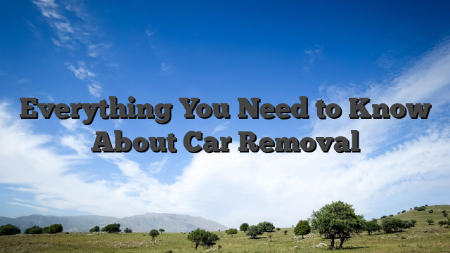 Everything You Need to Know About Car Removal