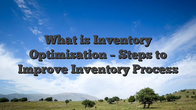 What is Inventory Optimisation – Steps to Improve Inventory Process