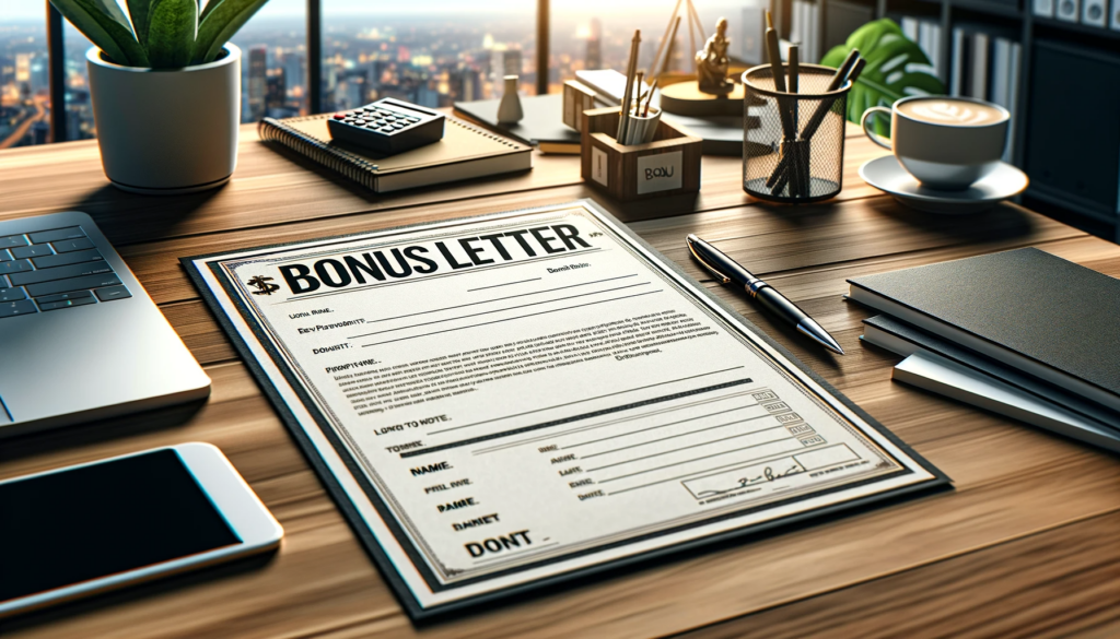 Crafting The Perfect Bonus Letter Template