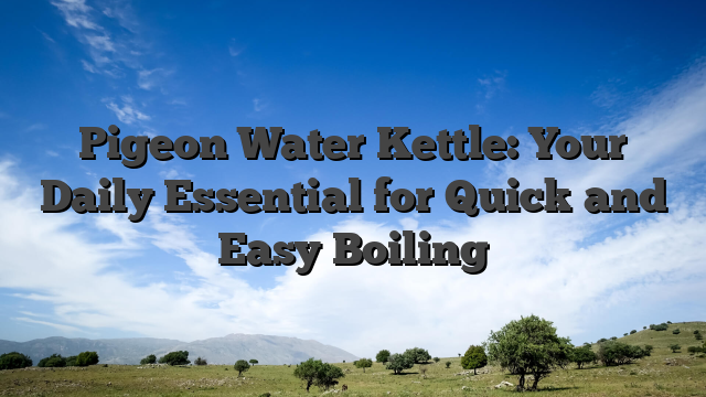 Pigeon Water Kettle: Your Daily Essential for Quick and Easy Boiling
