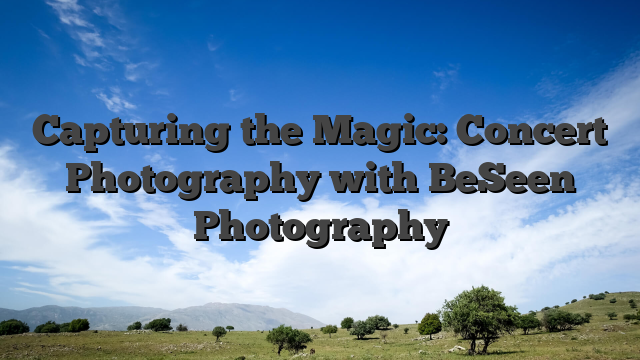 Capturing the Magic: Concert Photography with BeSeen Photography