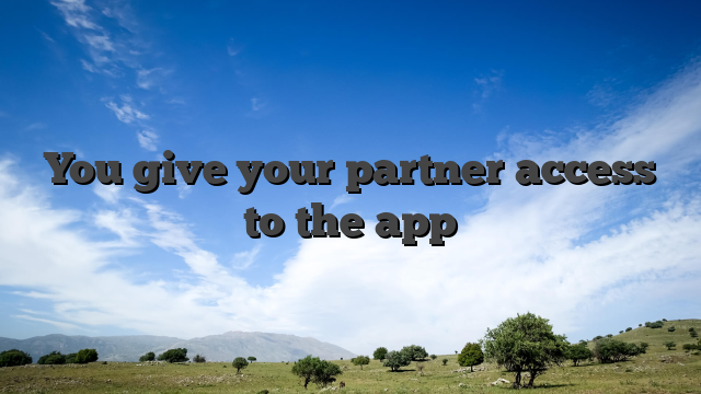 You give your partner access to the app