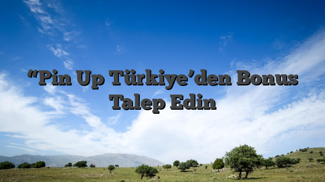 “Pin Up Türkiye’den Bonus Talep Edin