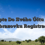 Vstupte Do Svého Účtu A Na Obrazovku Registrace