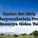 Casino Bet Giriş Profesyonellerinin Profili: Başarıya Giden Yol
