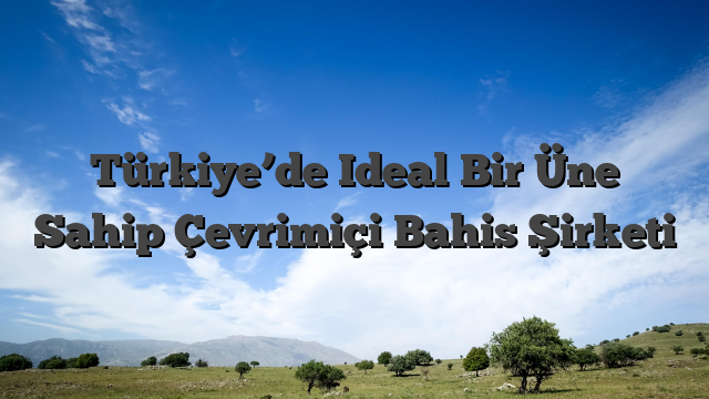 Türkiye’de Ideal Bir Üne Sahip Çevrimiçi Bahis Şirketi