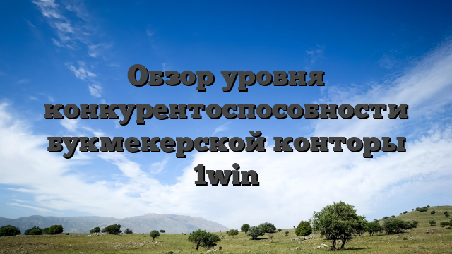 Обзор уровня конкурентоспособности букмекерской конторы 1win