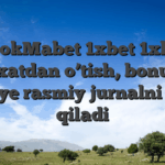 BookMabet 1xbet 1xbet Ro’yxatdan o’tish, bonuslar, Vervoye rasmiy jurnalni qabul qiladi