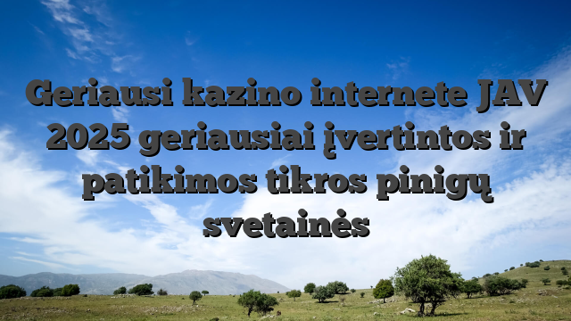 Geriausi kazino internete JAV 2025 geriausiai įvertintos ir patikimos tikros pinigų svetainės