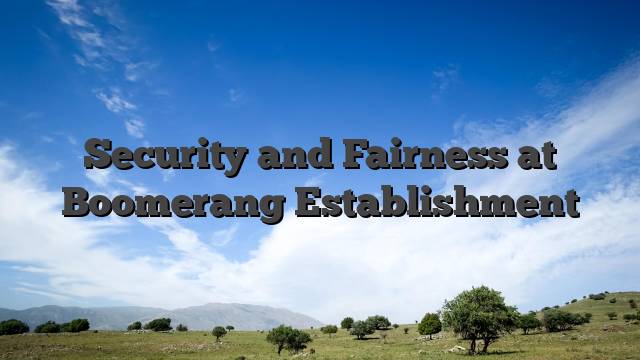 Security and Fairness at Boomerang Establishment