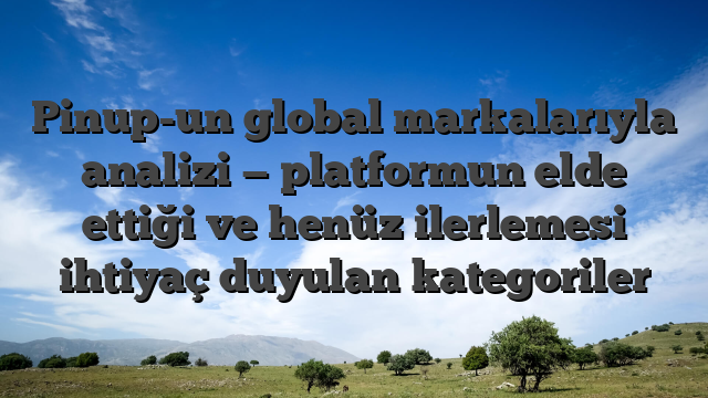 Pinup-un global markalarıyla analizi — platformun elde ettiği ve henüz ilerlemesi ihtiyaç duyulan kategoriler