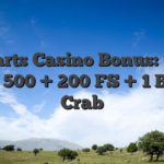 Betwarts Casino Bonus: 100% up to 500 + 200 FS + 1 Bonus Crab