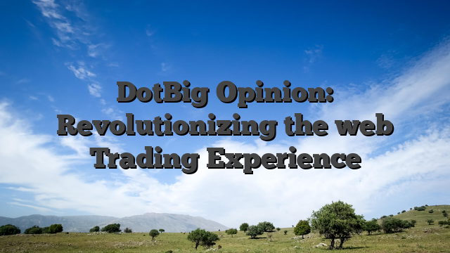 DotBig Opinion: Revolutionizing the web Trading Experience