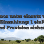 Casinos unter einsatz von 1 Ecu Einzahlung: 1 einlösen und Provision sichern