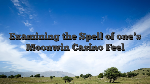 Examining the Spell of one’s Moonwin Casino Feel