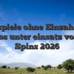 Freispiele ohne Einzahlung Casinos unter einsatz von Free Spins 2026