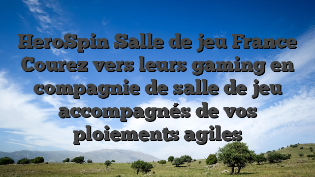 HeroSpin Salle de jeu France Courez vers leurs gaming en compagnie de salle de jeu accompagnés de vos ploiements agiles