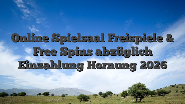 Online Spielsaal Freispiele & Free Spins abzüglich Einzahlung Hornung 2026