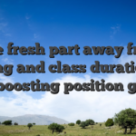 The fresh part away from timing and class duration in the boosting position gains