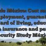 Valle de México: Cost savings, employment, guarantee, standard of living, education, health insurance and personal security Study México