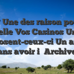?? Une des raison pour laquelle Vos Casinos Un peu Proposent-ceux-ci Un attrait Sans avoir i� Archive ?