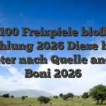 100 Freispiele bloß Einzahlung 2026 Diese besten Anbieter nach Quelle anderem Boni 2026