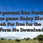 100 percent free Position Online game Enjoy Slots On the web For free for the Demo Form No Download