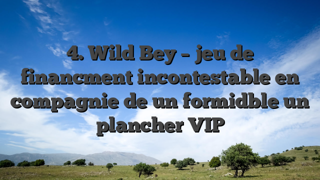 4. Wild Bey – jeu de financment incontestable en compagnie de un formidble un plancher VIP