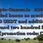 5. Crypto-Games.io � 200% put added bonus as much as 20,000 USDT and additionally around two hundred free spins (promotion code: CG200)