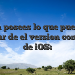 Aca posees lo que puedes esperar de el version con el fin de iOS: