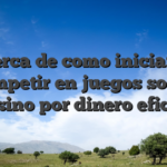 Acerca de como iniciar en competir en juegos sobre casino por dinero eficaz