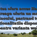 Acestea ofera acces Hale on intreaga oferta un mare cazinoului, pastrand toate functionalitatile disponibile pentru varianta web