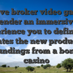 Alive broker video game render an immersive experience you to definitely imitates the new productive surroundings from a bona fide casino