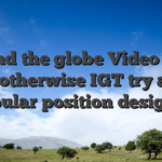 Around the globe Video game Tech otherwise IGT try a very popular position designer