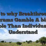 As to why Breakthrough Programs Gamble A bigger Role Than Individuals Understand