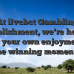 At livebet Gambling establishment, we’re here to show your own enjoyment on the winning moments