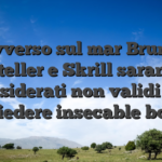 Avverso sul mar Bruno, Neteller e Skrill saranno considerati non validi per richiedere insecable bonus