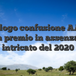 Catalogo confusione AAMS con premio in assenza di intricato del 2020