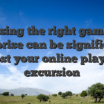 Choosing the right gambling enterprise can be significantly boost your online playing excursion