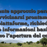 Corrente approccio permette di avvicinarsi prontamente alle piattaforme, richiedendo solo informazioni basilari verso l’apertura del conto