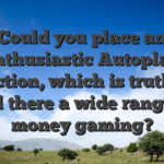 Could you place an enthusiastic Autoplay function, which is truth be told there a wide range of money gaming?