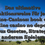 Das ultimative Funktionsweise für jedes Online-Casinos: book of ra online casino no deposit bonus Gesetze, Strategien unter anderem Spielerschutz