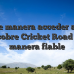 De que manera acceder an una App sobre Cricket Road sobre manera fiable
