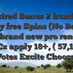 Desired Bonus 2 hundred Totally free Spins (No Betting) The brand new pro render – T&Cs apply 18+, ( 57,188 ) Votes Excite Choose!