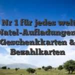 Diese Nr 1 für jedes weltweite Natel-Aufladungen, Geschenkkarten & Bezahlkarten