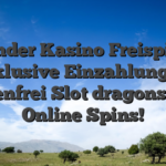Dunder Kasino Freispiele exklusive Einzahlung 20 Kostenfrei Slot dragons deep Online Spins!