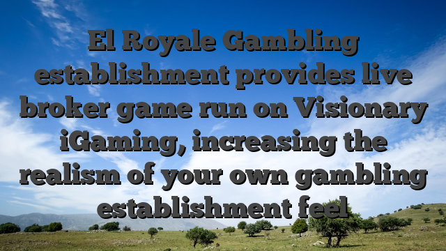 El Royale Gambling establishment provides live broker game run on Visionary iGaming, increasing the realism of your own gambling establishment feel