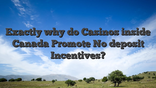 Exactly why do Casinos inside Canada Promote No deposit Incentives?