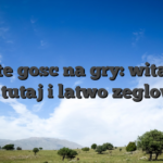 Foliate gosc na gry: witaj jest zyc tutaj i latwo zeglowac