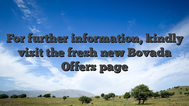 For further information, kindly visit the fresh new Bovada Offers page